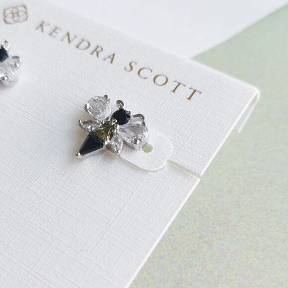 Kendra Scott Bee Crystal Stud Earrings - Silver - Picture 3 of 3